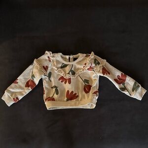 7 For All Mankind Kids Floral Sweater - Cream and Red